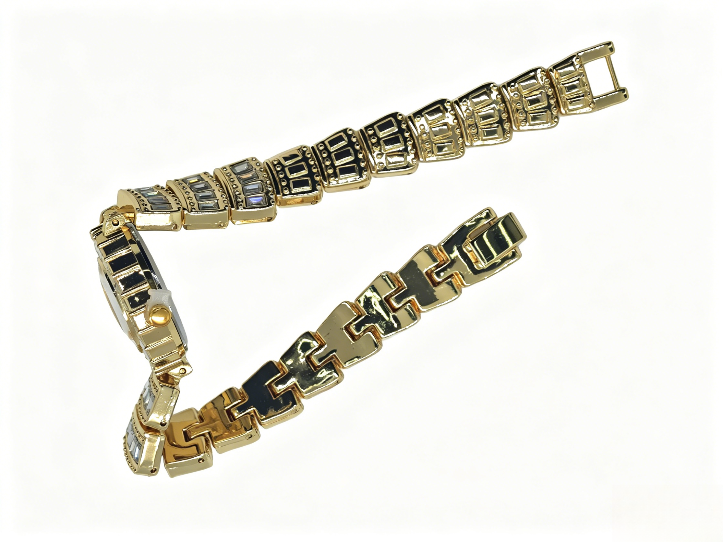 The watch manufacturer's diamond-encrusted zircon diamond gold and silver multi-color quartz watch is a fashionable and trendy classic design for couple clothing accessories Application Scenario
