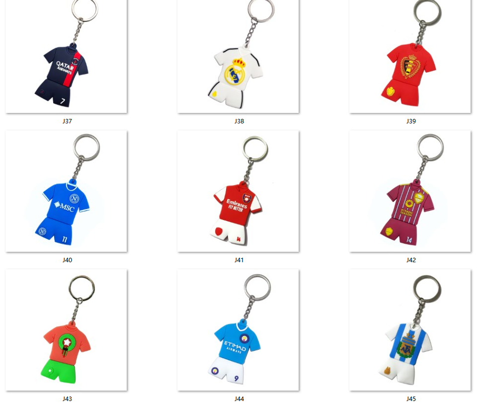 KEYCHAIN世界杯体育足球衣服钥匙扣书包挂件 热卖款可定制