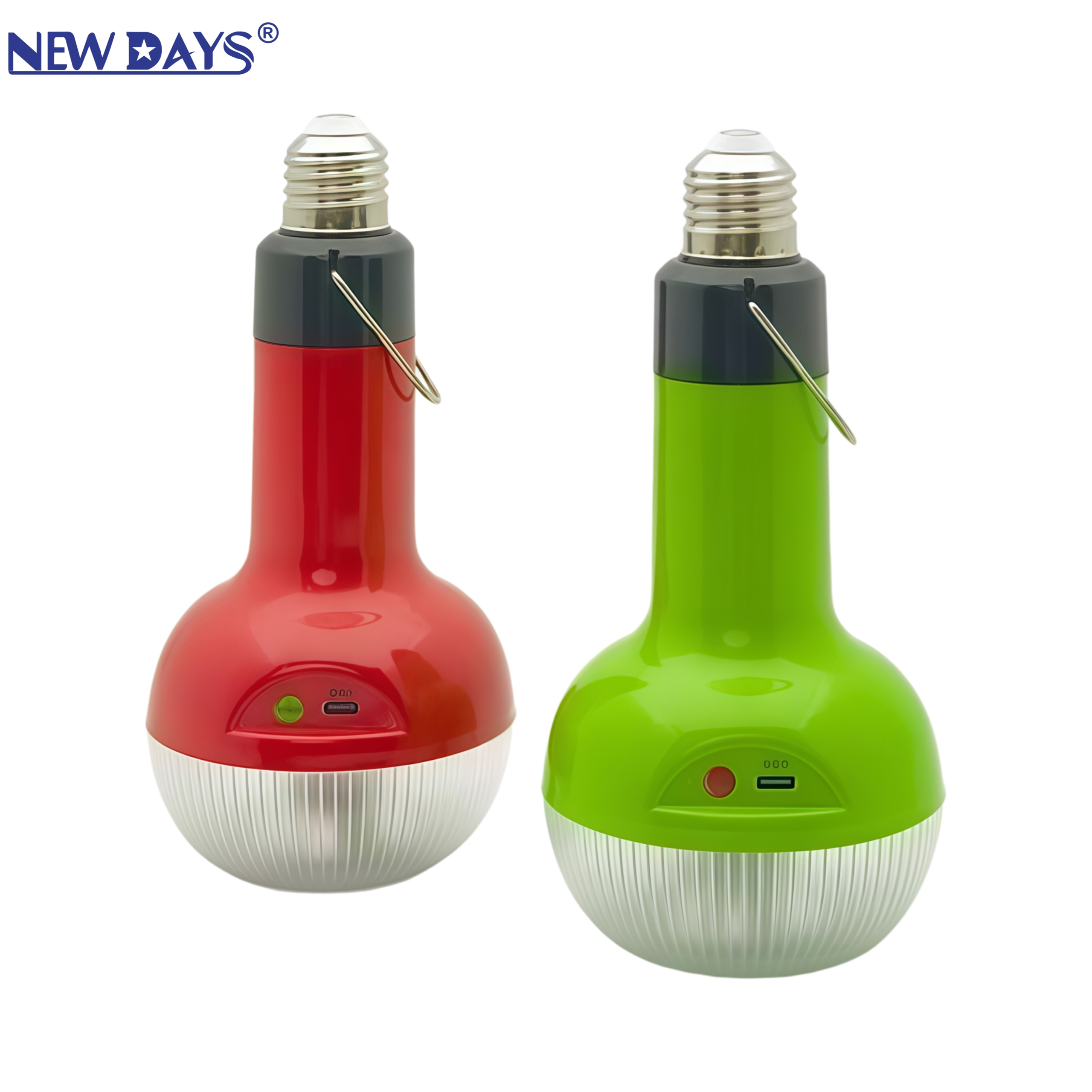 NEWDAYS brand cross-border new led eye-protecting flashlight camping lamp, energy-saving and power-saving high-brightness lighting lamp, outdoor USB charging emergency light, emergency light camping lamp