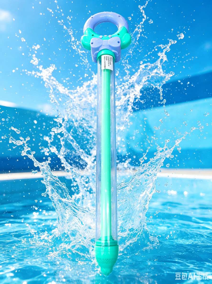 Doughnut pull ring pull-out water gun, children's large-capacity water cannon, summer water play, water fight, drifting toy detail image 3