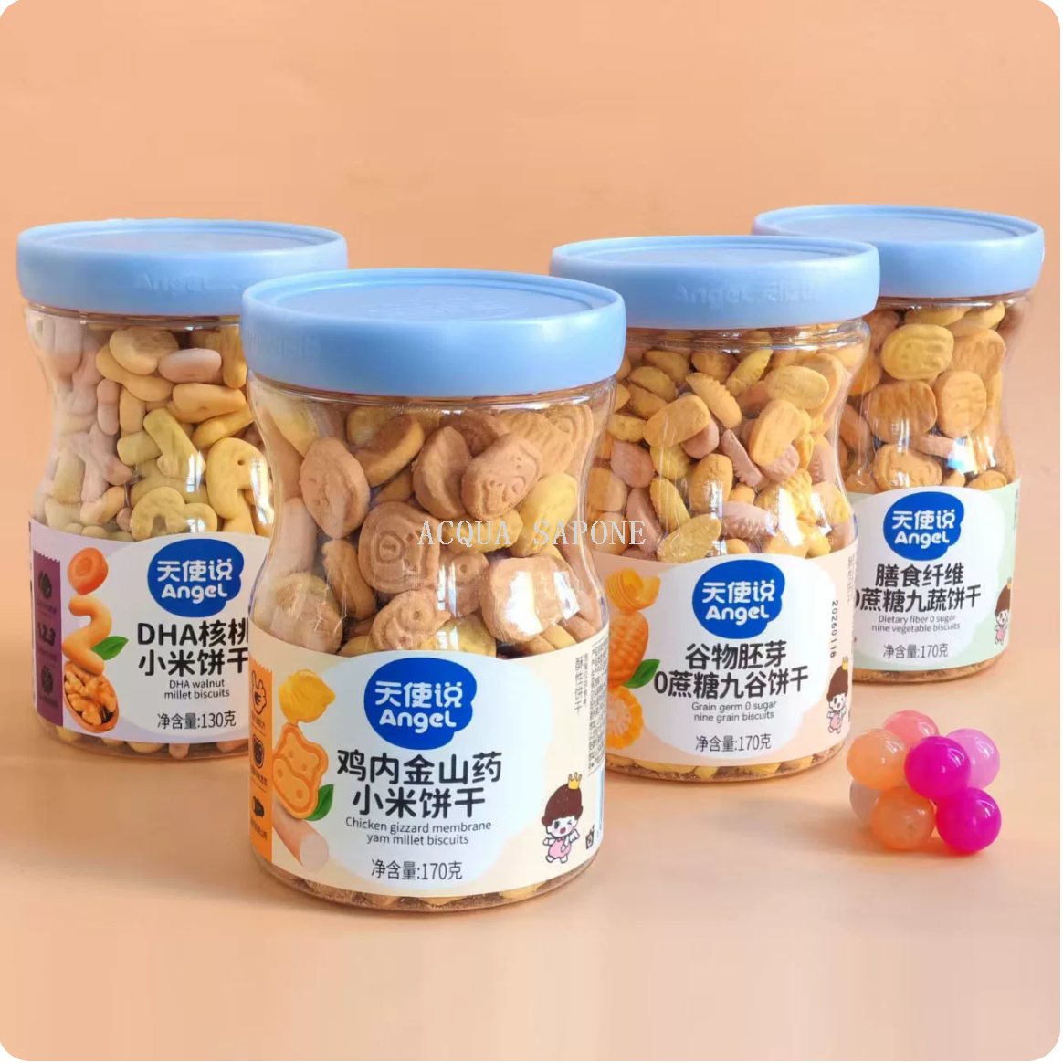 Free shipping! Angel Says Dietary Fiber fruit and vegetable Millet Cookies 170g are crispy, sweet and healthy meal replacement suitable for all ages Free shipping! Angel Says Dietary Fiber fruit and vegetable Millet Cookies 170g are crispy, sweet and healthy meal replacement suitable for all ages