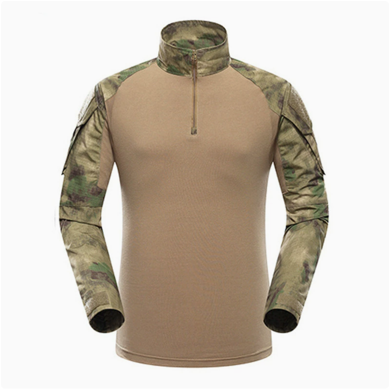 Breathable and wear-resistant G2 Frog suit moisture-wicking top, men's long-sleeved outdoor training frog suit CP camouflage tactical suit Application Scenario