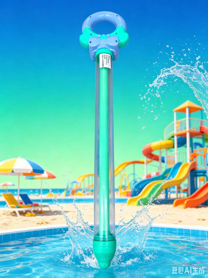 Doughnut pull ring pull-out water gun, children's large-capacity water cannon, summer water play, water fight, drifting toy detail image 5