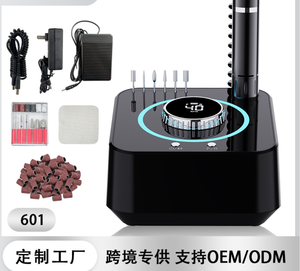 UV601 Youwei desktop plug-in nail polish grinding machine for nail grinding, nail removal and polishing, with a large display screen and ambient lighting details Picture