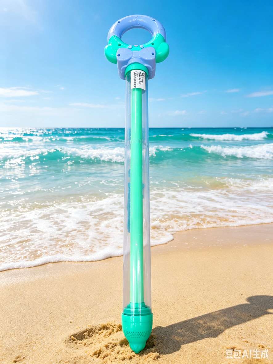Doughnut pull ring pull-out water gun, children's large-capacity water cannon, summer water play, water fight, drifting toy Specification image
