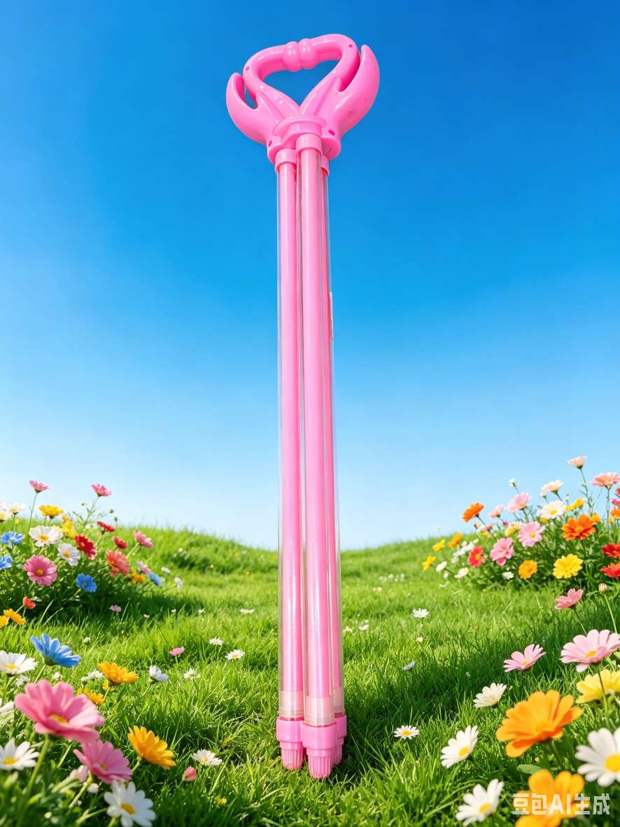 The pink heart-shaped magic water gun, a pull-out four-tube water cannon, is a perfect water play tool for girls in summer Item Picture