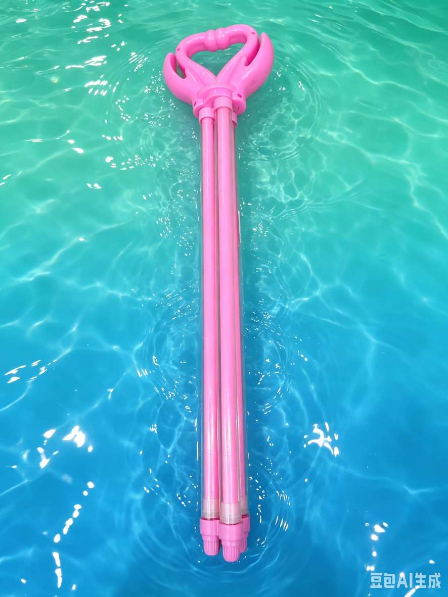 The pink heart-shaped magic water gun, a pull-out four-tube water cannon, is a perfect water play tool for girls in summer details Picture