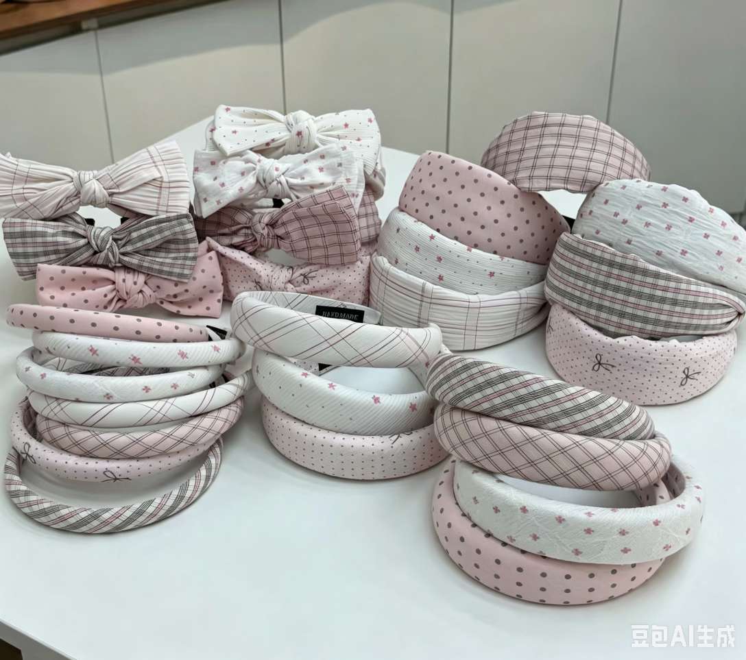 The 2026 new fabric fashion styling design is at the forefront of the trend. It features a retro classic checkered headband on the top of the head for women, a wide-edge fabric hair-showing and voluminous hairpin, and a letter anti-slip headband for washing the face detail image 10