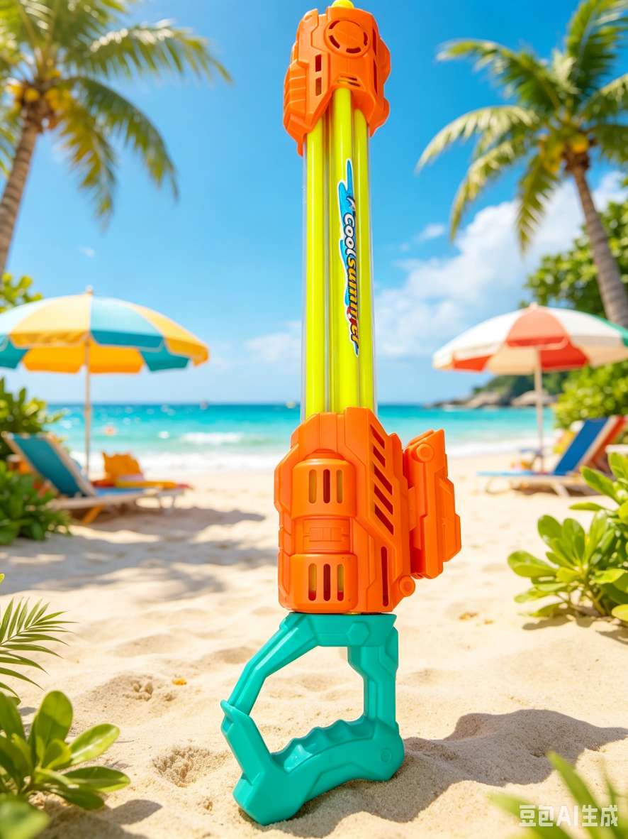 "Water Fight Divine Inscription!" The orange-green mecha Wind multi-barrel water cannon has an extremely powerful range