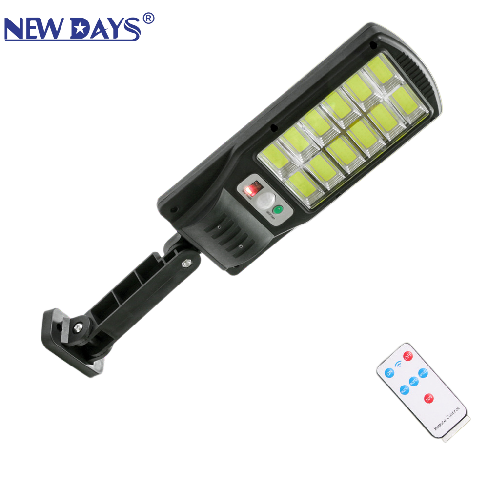 NEWDAYS marca cruce de fronteras nuevo todo en uno led luz de calle solar, al aire libre a prueba de agua lámpara de sensor humano, super larga duración highlight emergency lighting panel solar patio luz