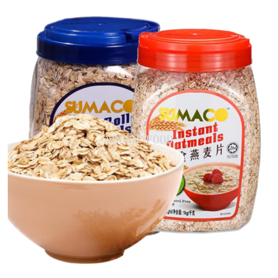 Free shipping! Malaysian imported Sumago ready-to-eat oatmeal 1-1.2kg quick-cooking breakfast snack details Picture