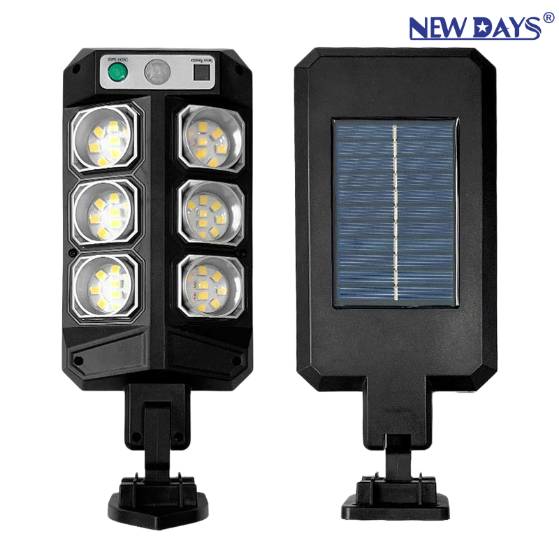 NEWDAYS brand cross-border new integrated led solar street lamps, outdoor waterproof human body sensor lamps, energy-saving high-brightness emergency lighting lamps, solar panel garden lamps