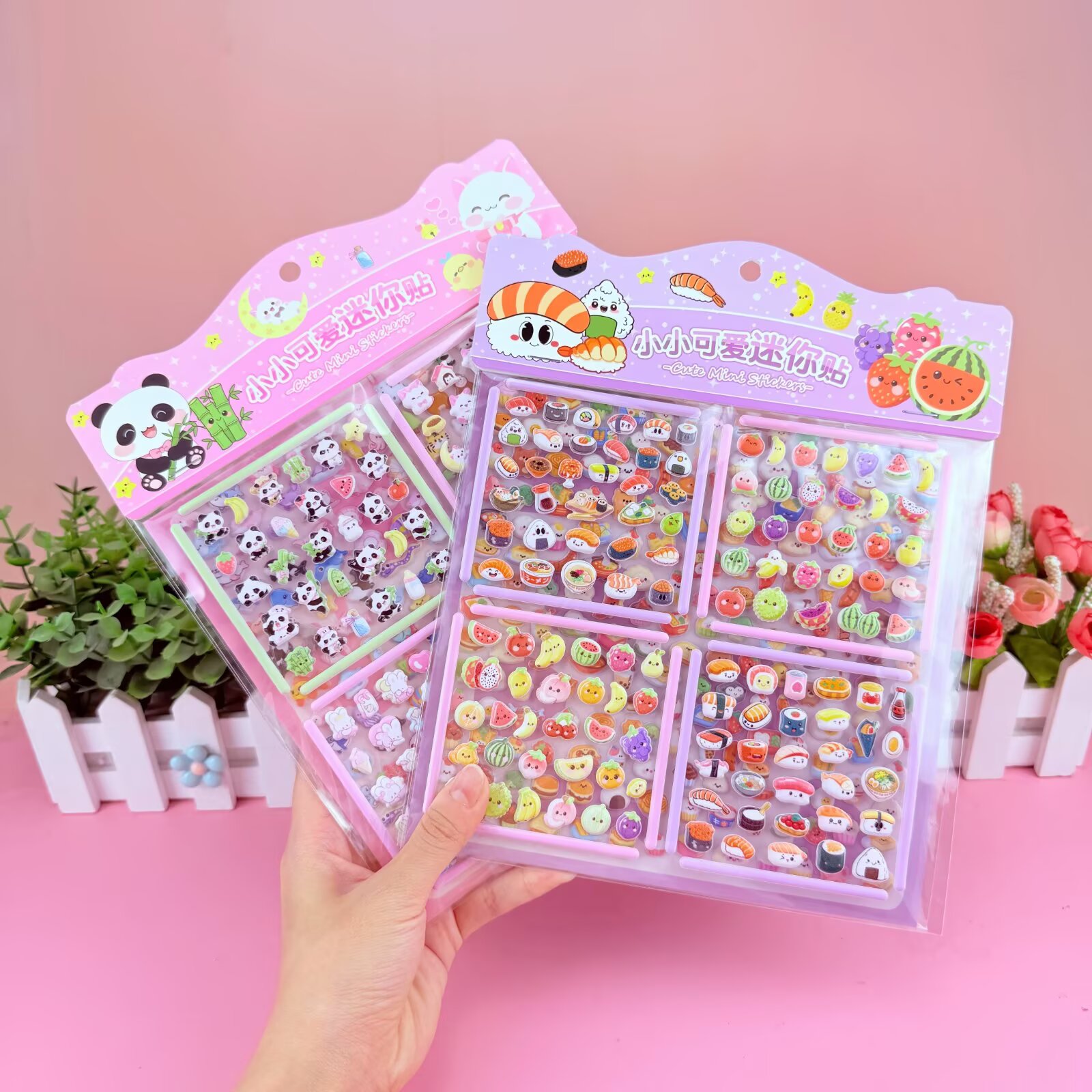 Cute little nose bubble double-layer decorative stickers, cartoon 3D stereoscopic foam stickers, diary material bubble stickers details Picture