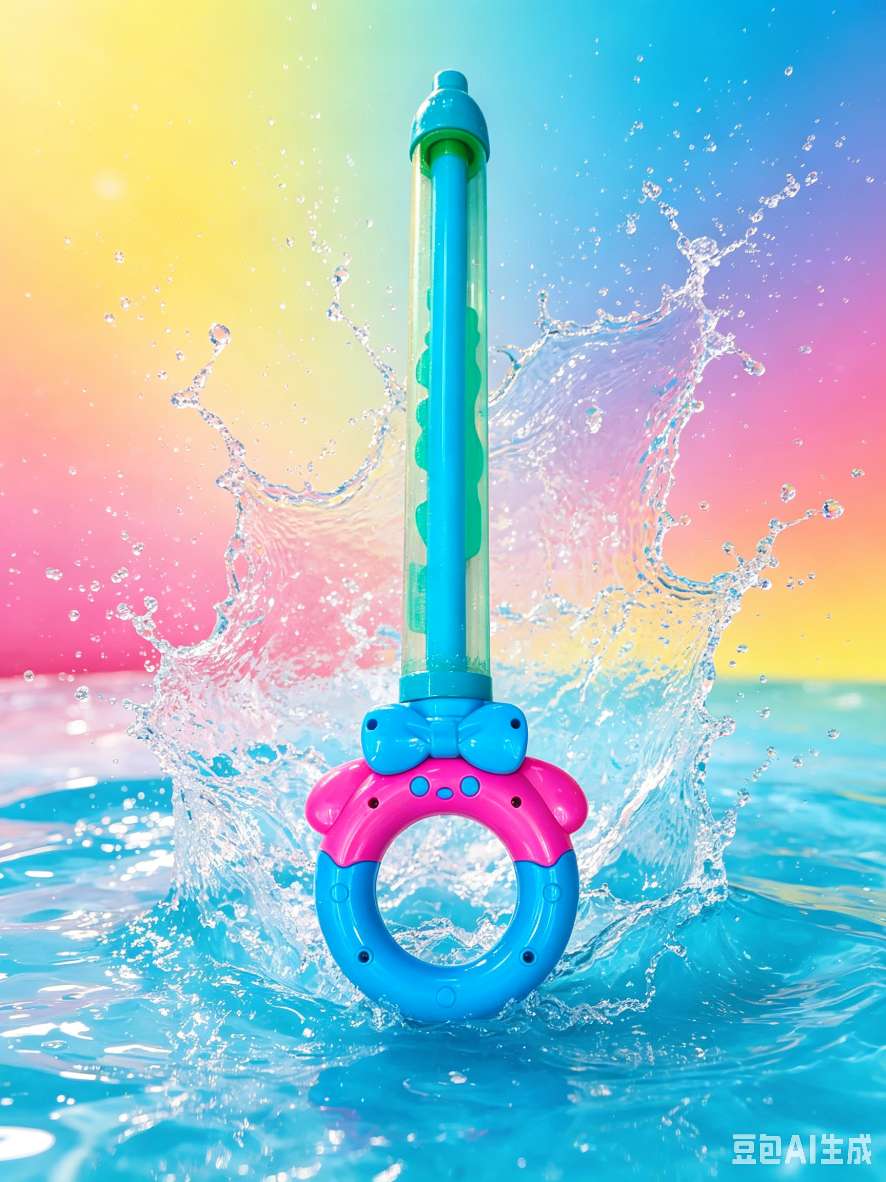 Color rosa azul juego de colores lindo conejo cañón de agua juguete de burbuja de agua de bebé pull-pull gran capacidad pistola de agua de tiro largo Specification image