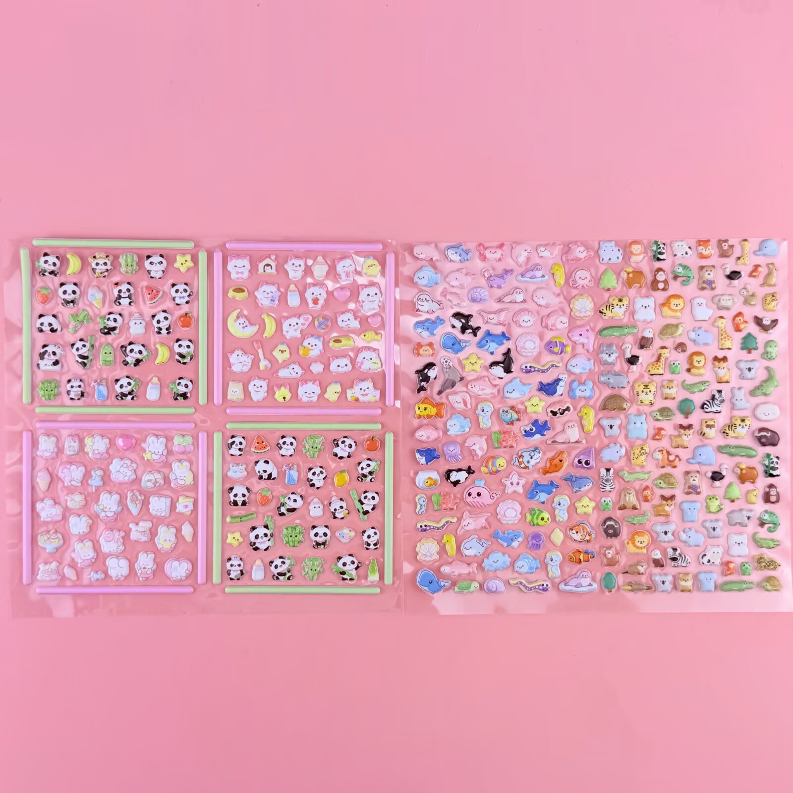Cute little nose bubble double-layer decorative stickers, cartoon 3D stereoscopic foam stickers, diary material bubble stickers Item Picture