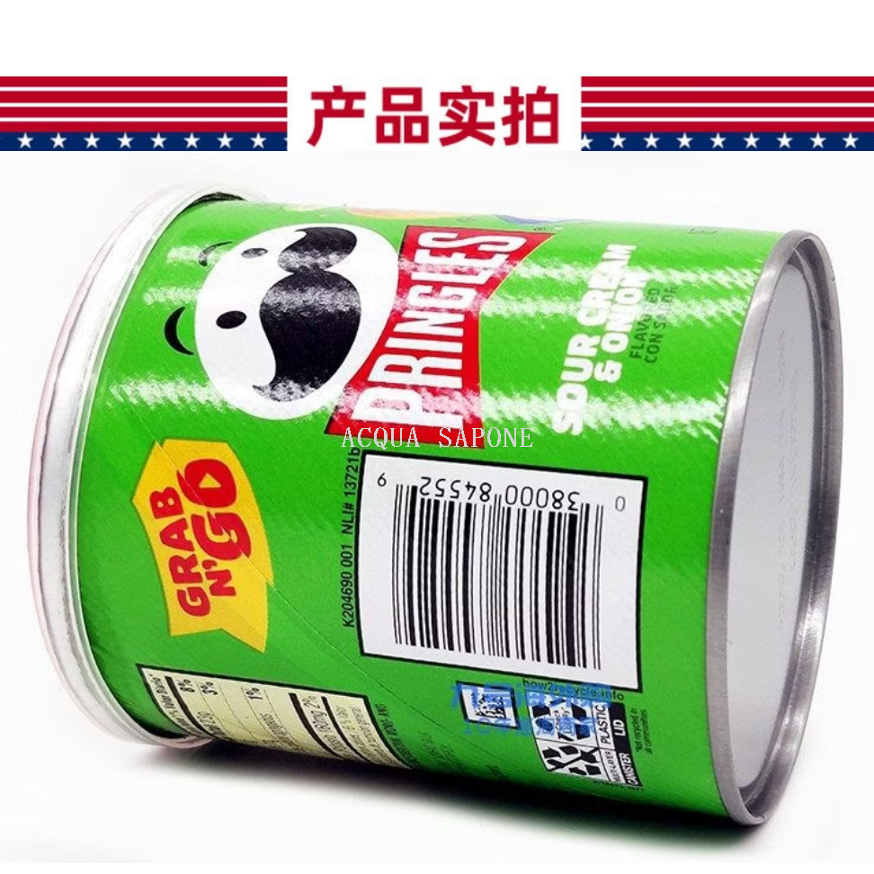 Free shipping! American Pringles Sour Cream Onion-flavored Potato Chips 40g puffed food, Crispy and classic cylindrical Application Scenario