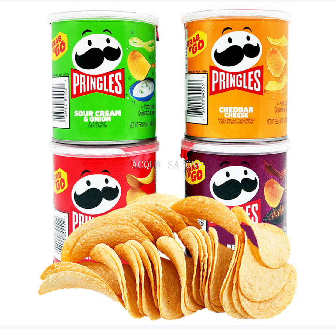 Free shipping! American Pringles Sour Cream Onion-flavored Potato Chips 40g puffed food, Crispy and classic cylindrical details Picture