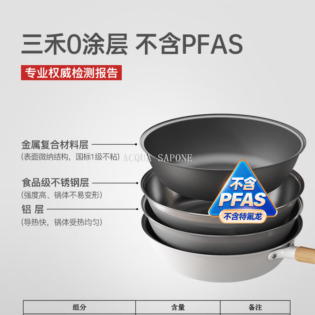 Free shipping! Sanhe Micro-nano Uncoated hemu non-stick wok for deep frying, titanium-containing wok, stainless steel wok, 30cm Application Scenario