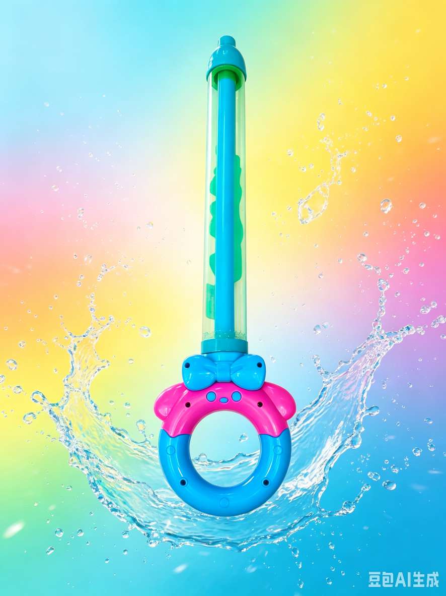 Color rosa azul juego de colores lindo conejo cañón de agua juguete de burbuja de agua de bebé pull-pull gran capacidad pistola de agua de tiro largo