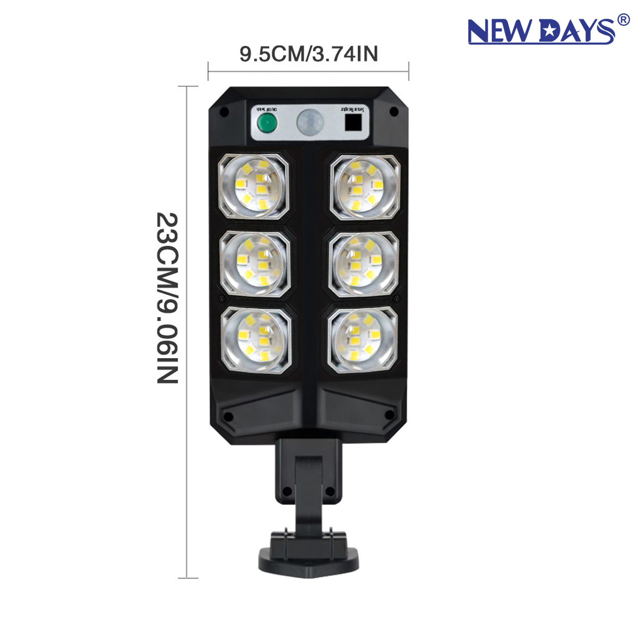 NEWDAYS brand cross-border new integrated led solar street lamps, outdoor waterproof human body sensor lamps, energy-saving high-brightness emergency lighting lamps, solar panel garden lamps details Picture