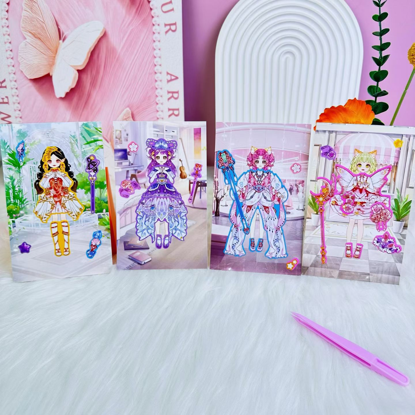 Princess dress-up beauty stickers DIY character dress-up beauty stickers no need for cutting, freely mix and match, handcrafted material stickers pic 4