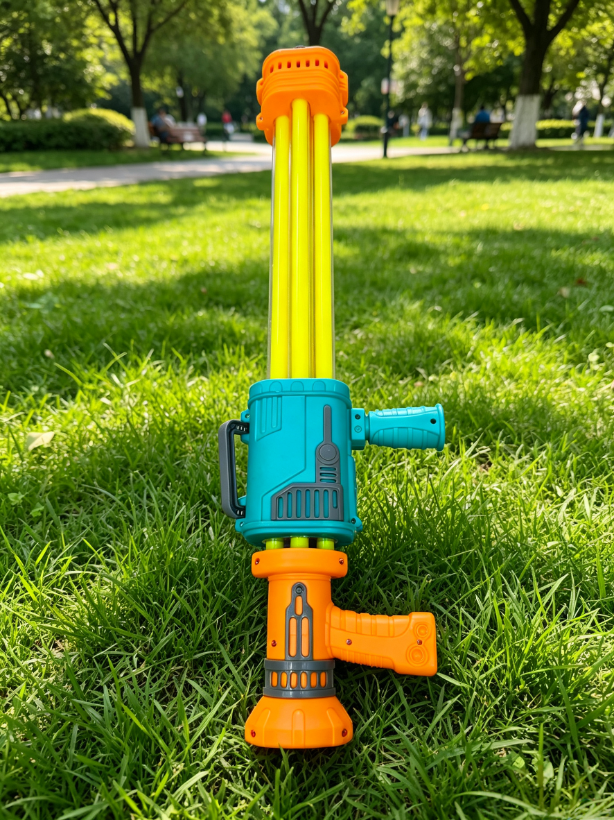 The "heavy weapon" for water fights in summer! Gatling multi-barrel water gun, a swimming pool water play wonder Item Picture