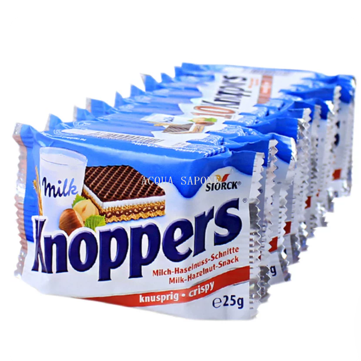 Free shipping! German imported Knoppers cocoa hazelnut Wafer five-pack 125g, crispy, rich and not greasy