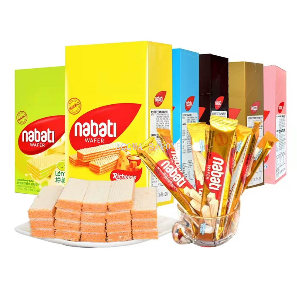 Free shipping! Indonesian cheese Nabaodi cheese Wafers 200g, layer upon layer crispy, sweet and salty cheese aroma cookies
