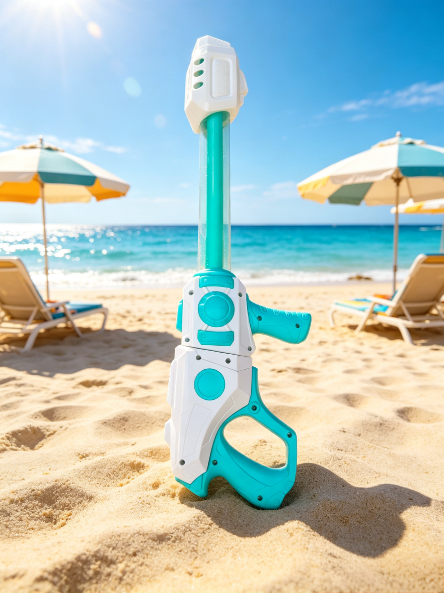Children's pull-out water cannon and water gun, a perfect tool for summer swimming pool water fights, a large-capacity and long-range water play toy details Picture