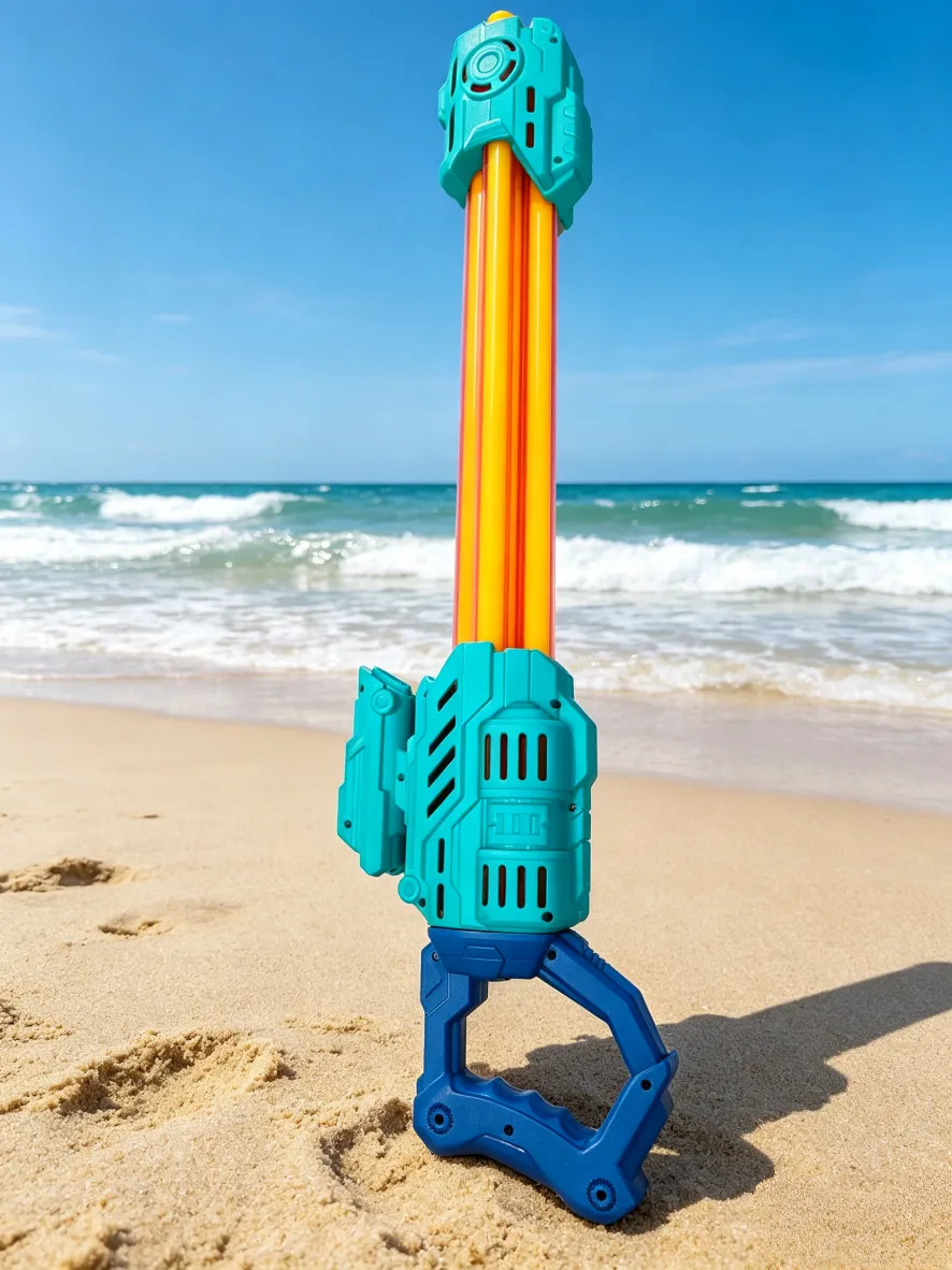 Children's multi-tube pull-out water cannon, water gun, summer swimming pool water fight magic tool, large-capacity long-range water play toy detail image 3