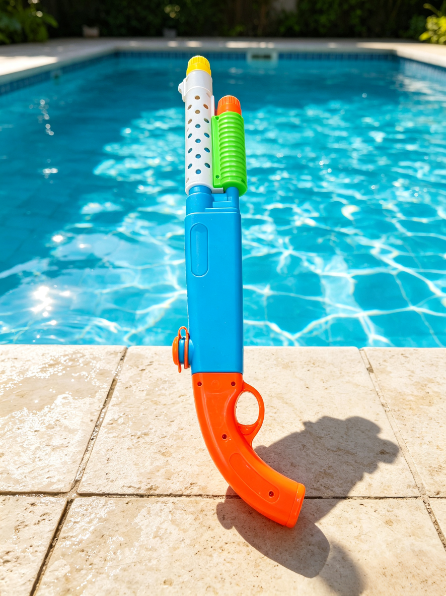 Children's pull-out water gun, a perfect tool for summer pool water fights, a large-capacity and long-range water play toy Specification image