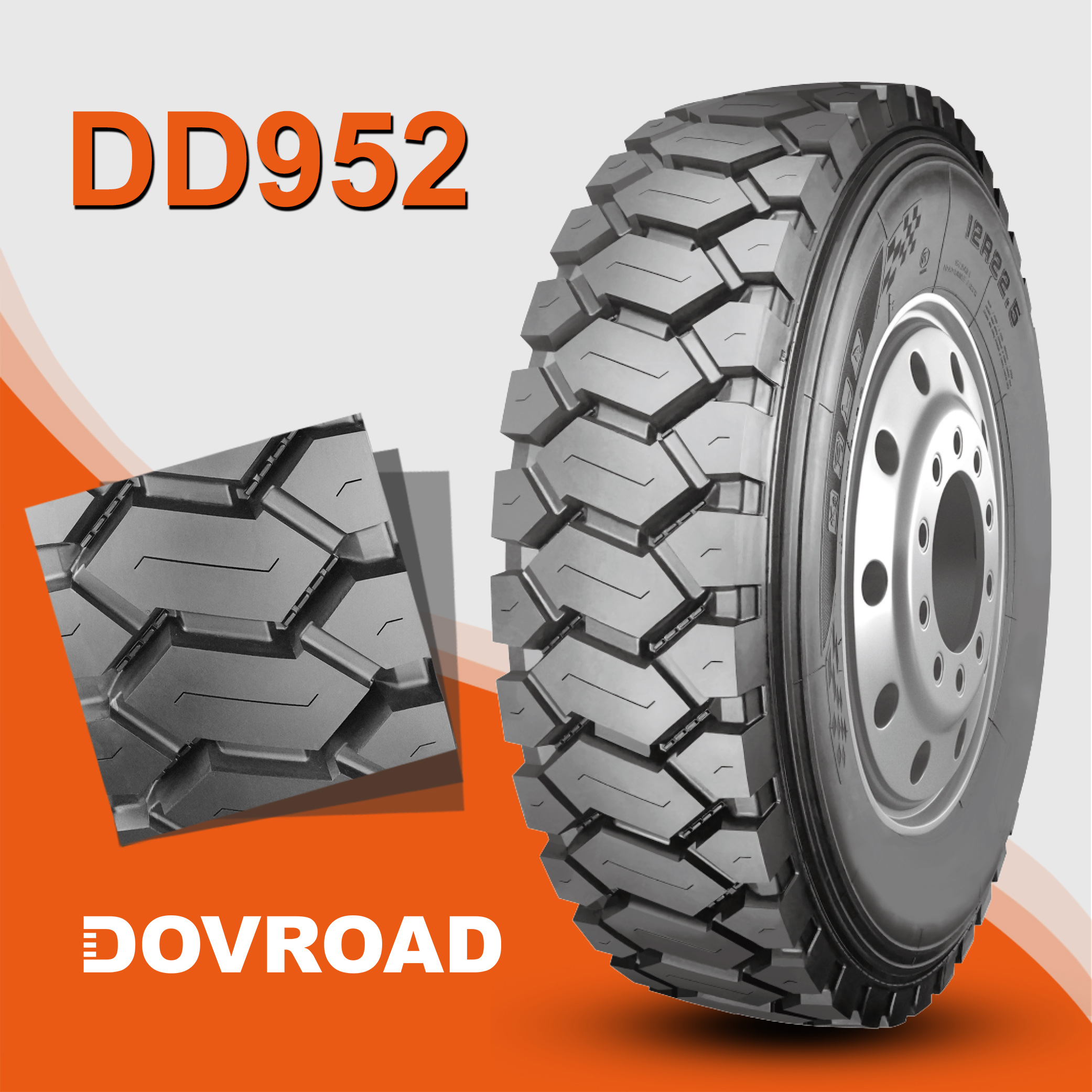 12R22.5 DD952轮胎 耐磨四季通用型 强抓地力 汽车轮胎 价格面议
