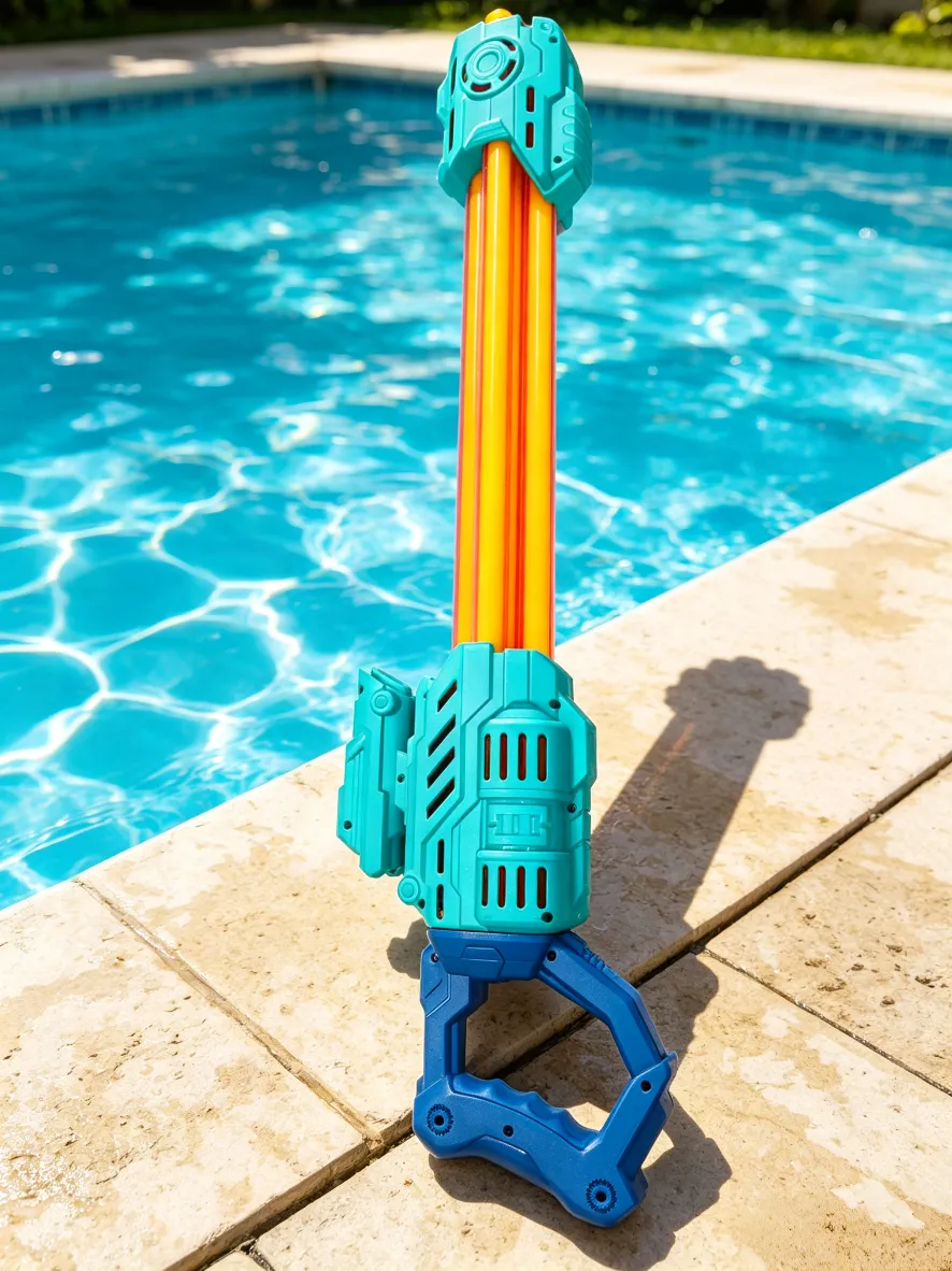 Children's multi-tube pull-out water cannon, water gun, summer swimming pool water fight magic tool, large-capacity long-range water play toy detail image 2