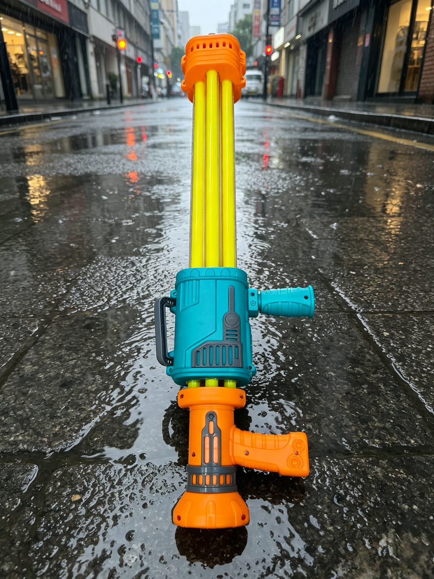 The "heavy weapon" for water fights in summer! Gatling multi-barrel water gun, a swimming pool water play wonder Application Scenario