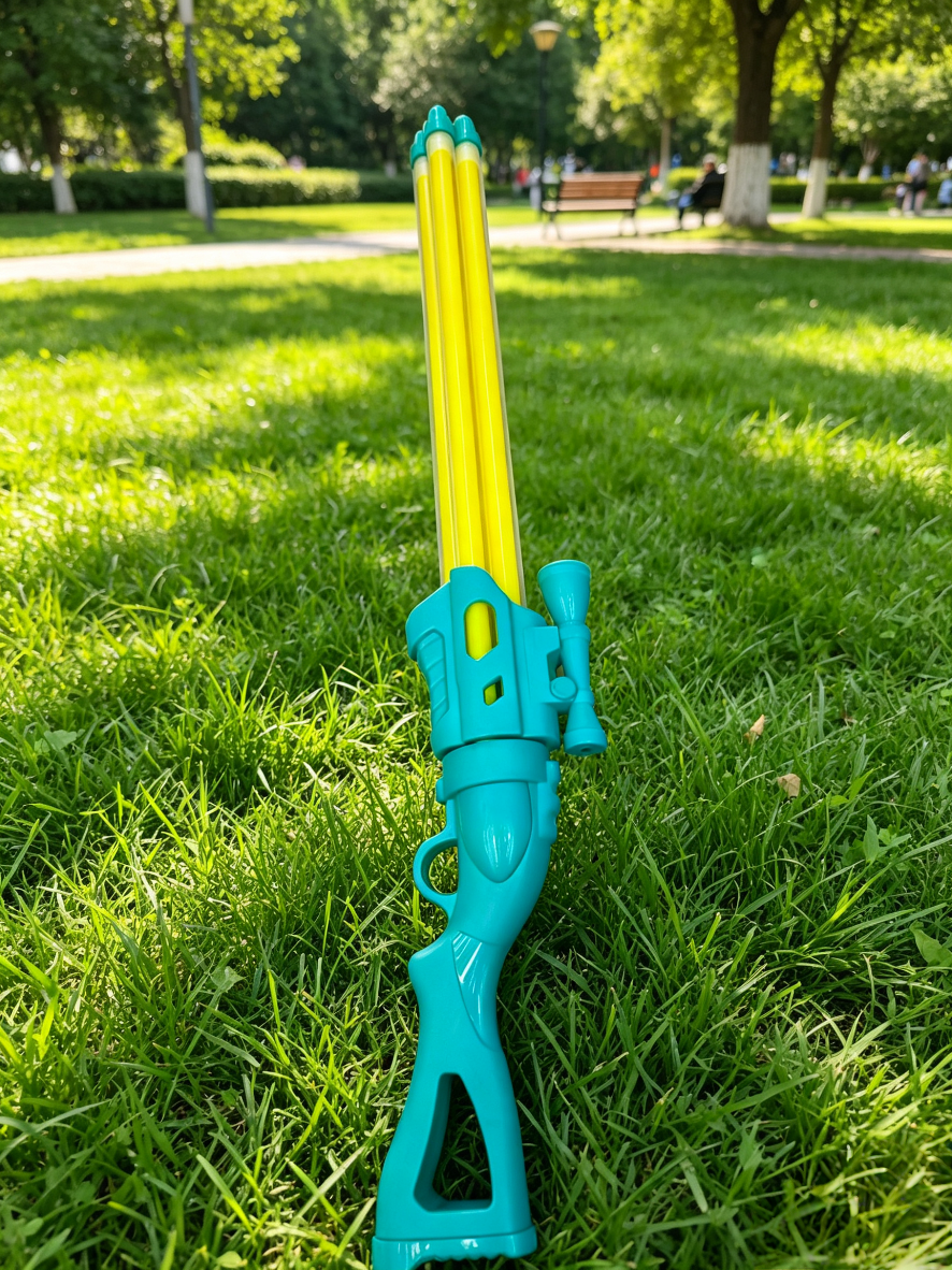 Children's double-tube pull-out water gun, a summer swimming pool water fight magic tool, large-capacity long-range water play toy detail image 3
