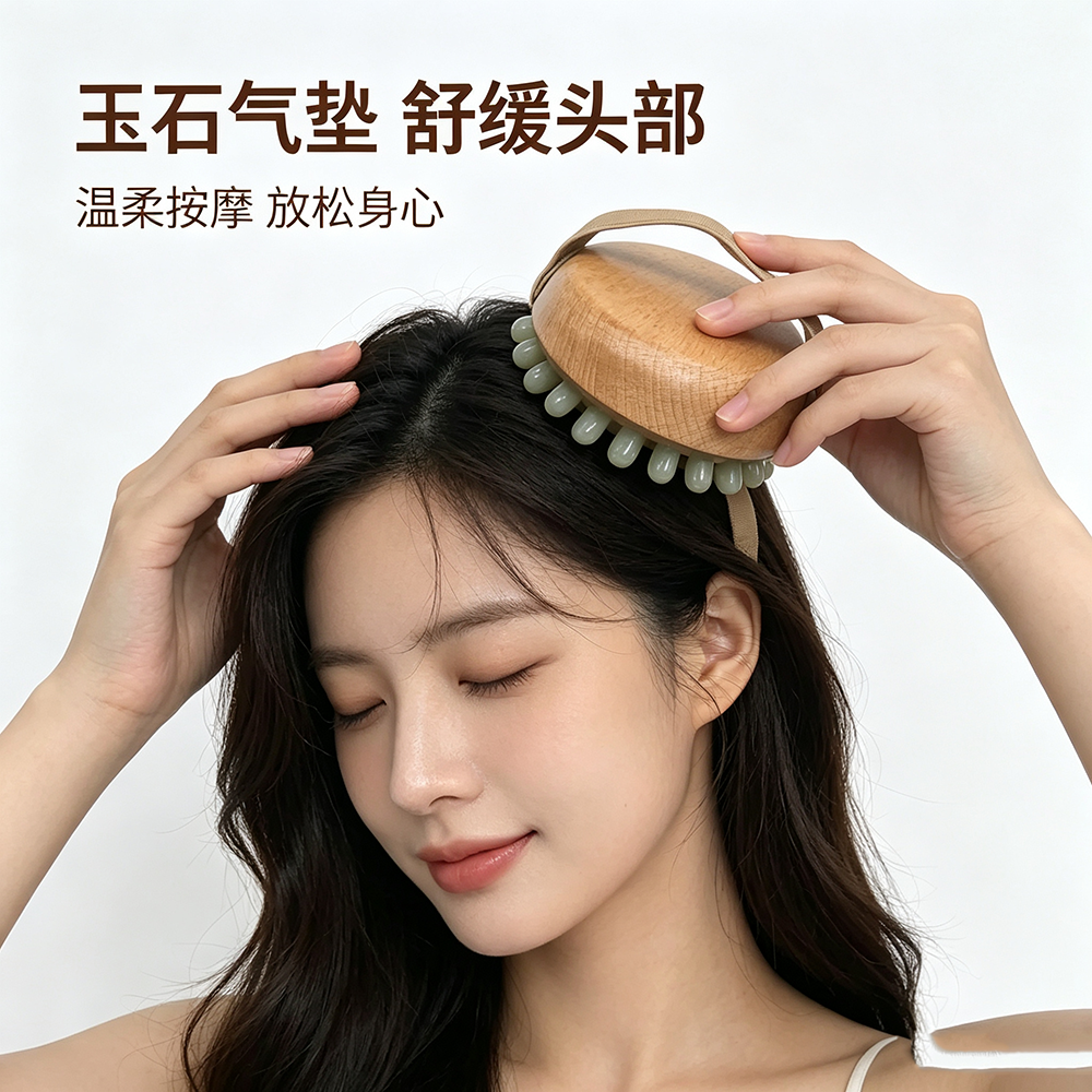 足底按摩/竹筒/按摩垫鹅卵石/艾灸蒲团/按摩梳檀木产品图