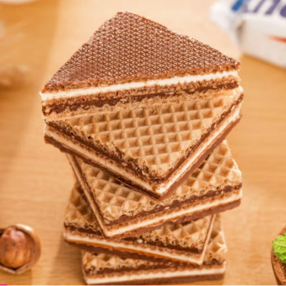 Free shipping German Knoppers cocoa hazelnut wafer cookies 600g, rich in cocoa milk without greasiness, 5-layer crispy Application Scenario