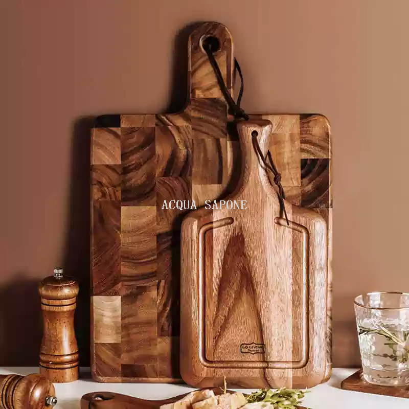 Free shipping! lcliving Thai imported acignon wood fruit cutting board, solid wood baby cutting board, breadboard for cooking Item Picture