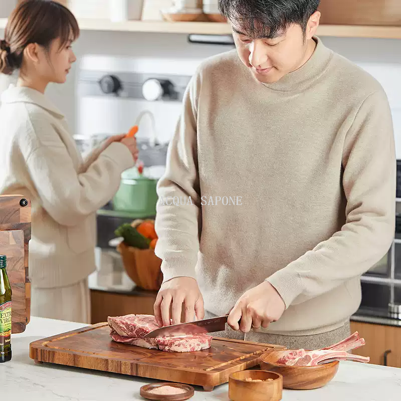 Free shipping! Thai lcliving imported acignon wood anti-mold cutting board, household paint-free and wax-free solid wood cutting board adhesive board Specification image