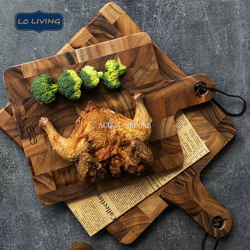 Free shipping! lcliving Thai imported acignon wood fruit cutting board, solid wood baby cutting board, breadboard for cooking details Picture