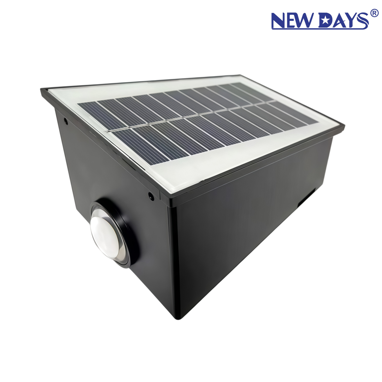 NEWDAYS brand cross-border new integrated led solar wall lamp RGB, outdoor waterproof energy-saving high-brightness lighting lamp, upper and lower 2-head atmosphere garden lamp solar panel solar lamp Item Picture