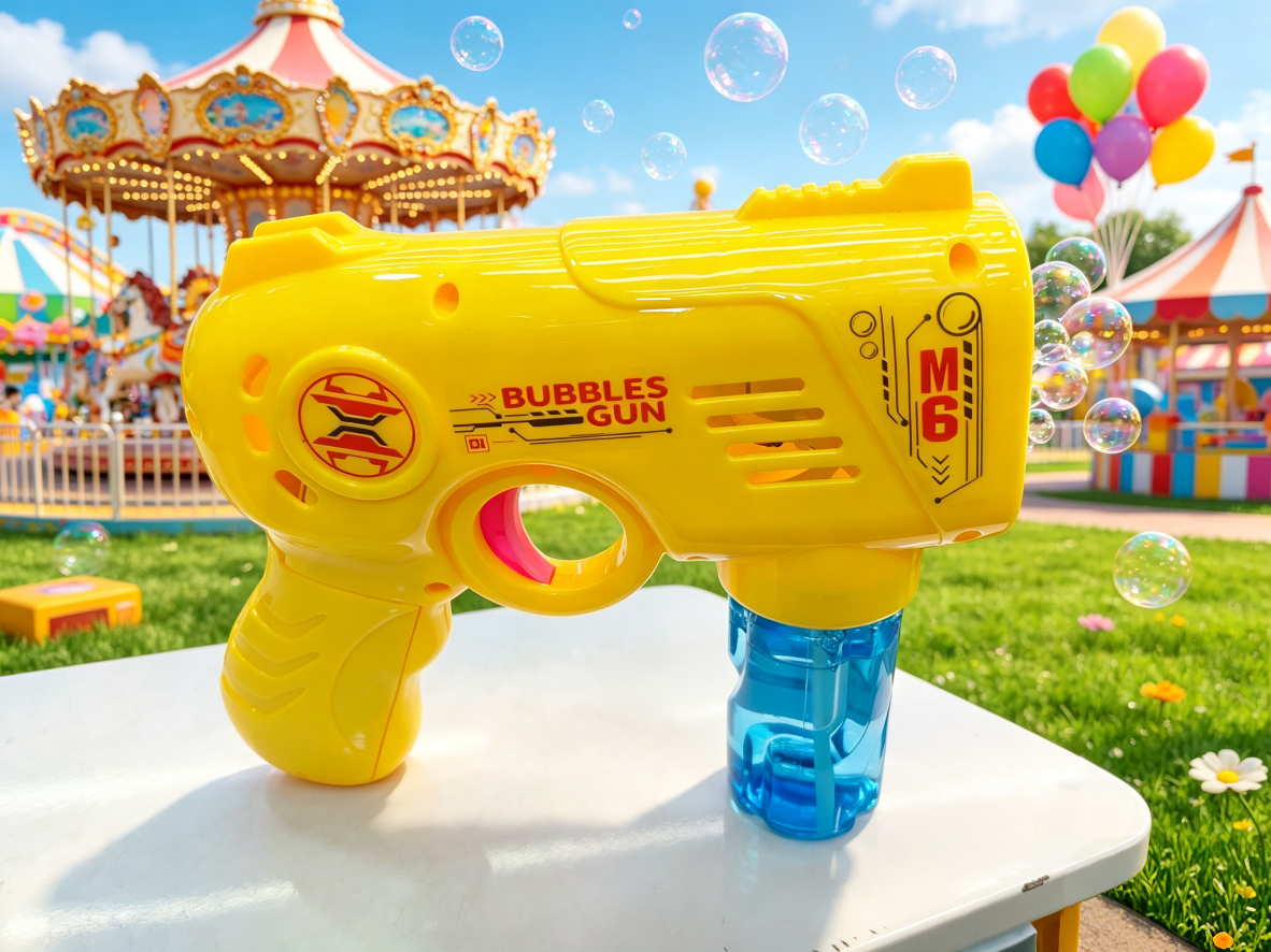 Children's fully automatic M6 bubble gun, a popular handheld electric bubble machine, an outdoor park parent-child toy Application Scenario