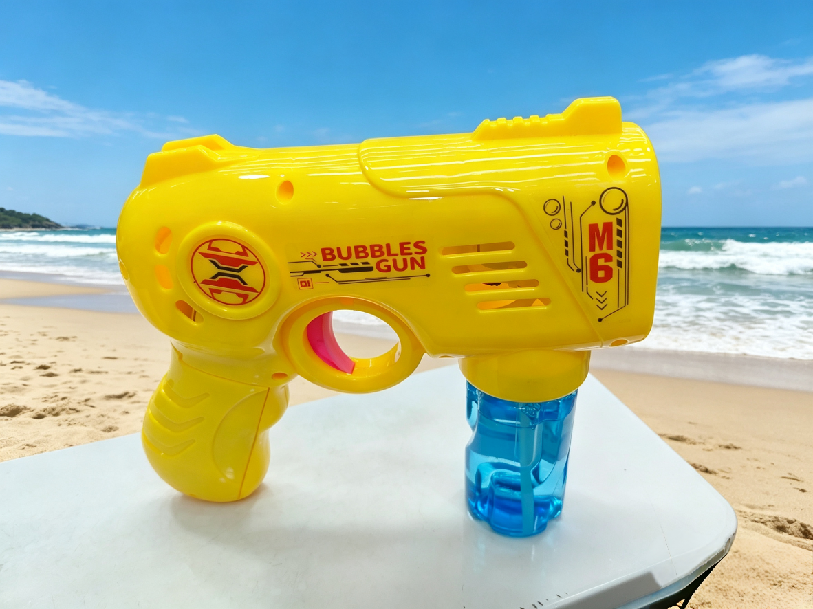 Children's fully automatic M6 bubble gun, a popular handheld electric bubble machine, an outdoor park parent-child toy details Picture