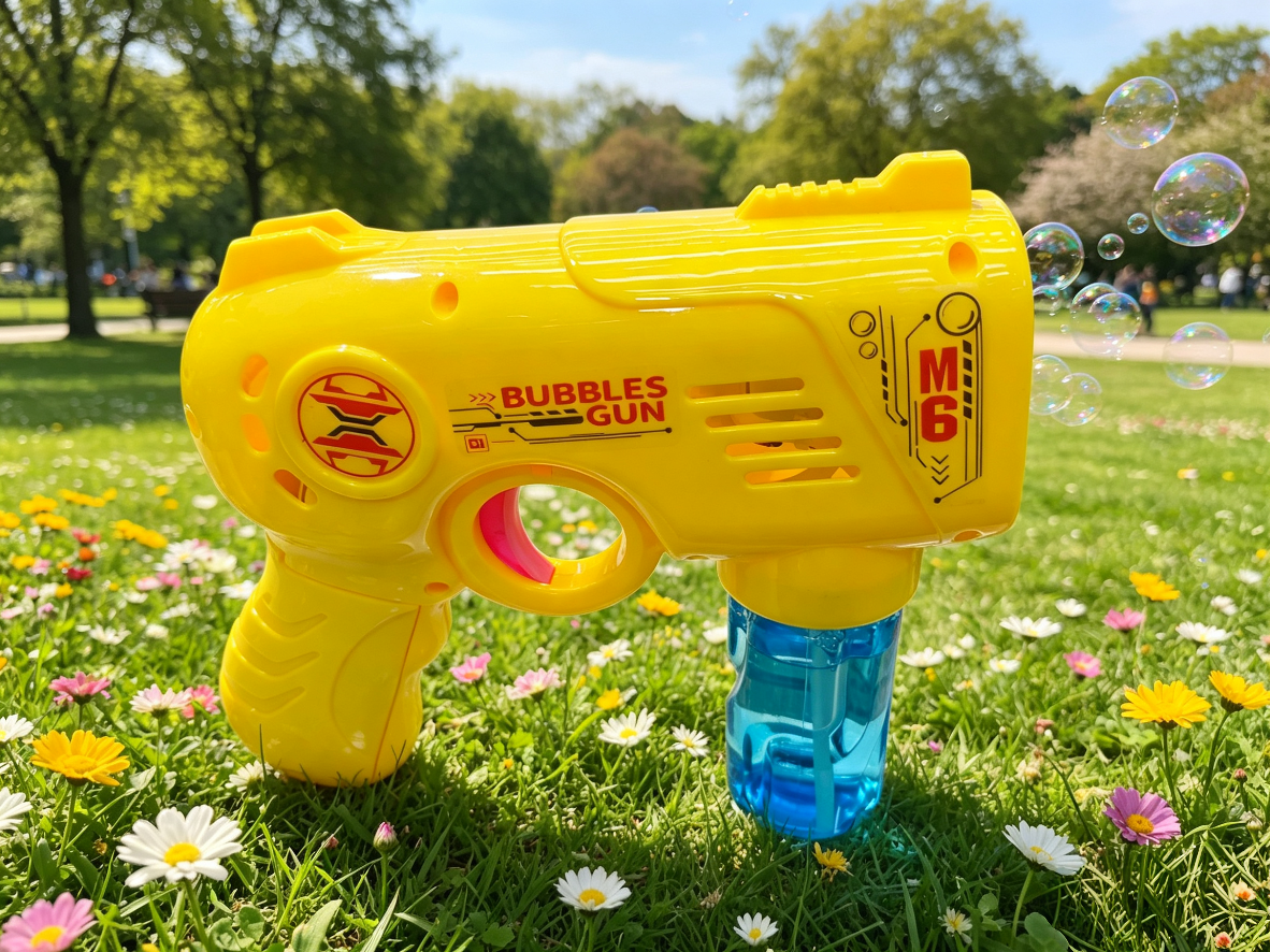 Children's fully automatic M6 bubble gun, a popular handheld electric bubble machine, an outdoor park parent-child toy