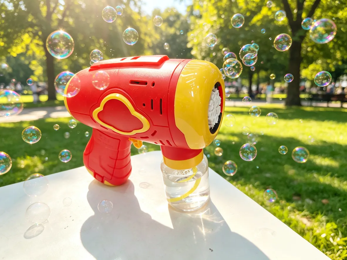 The 2026 new fully automatic bubble gun, a children's handheld electric bubble blowing machine, is a popular outdoor parent-child toy detail image 2