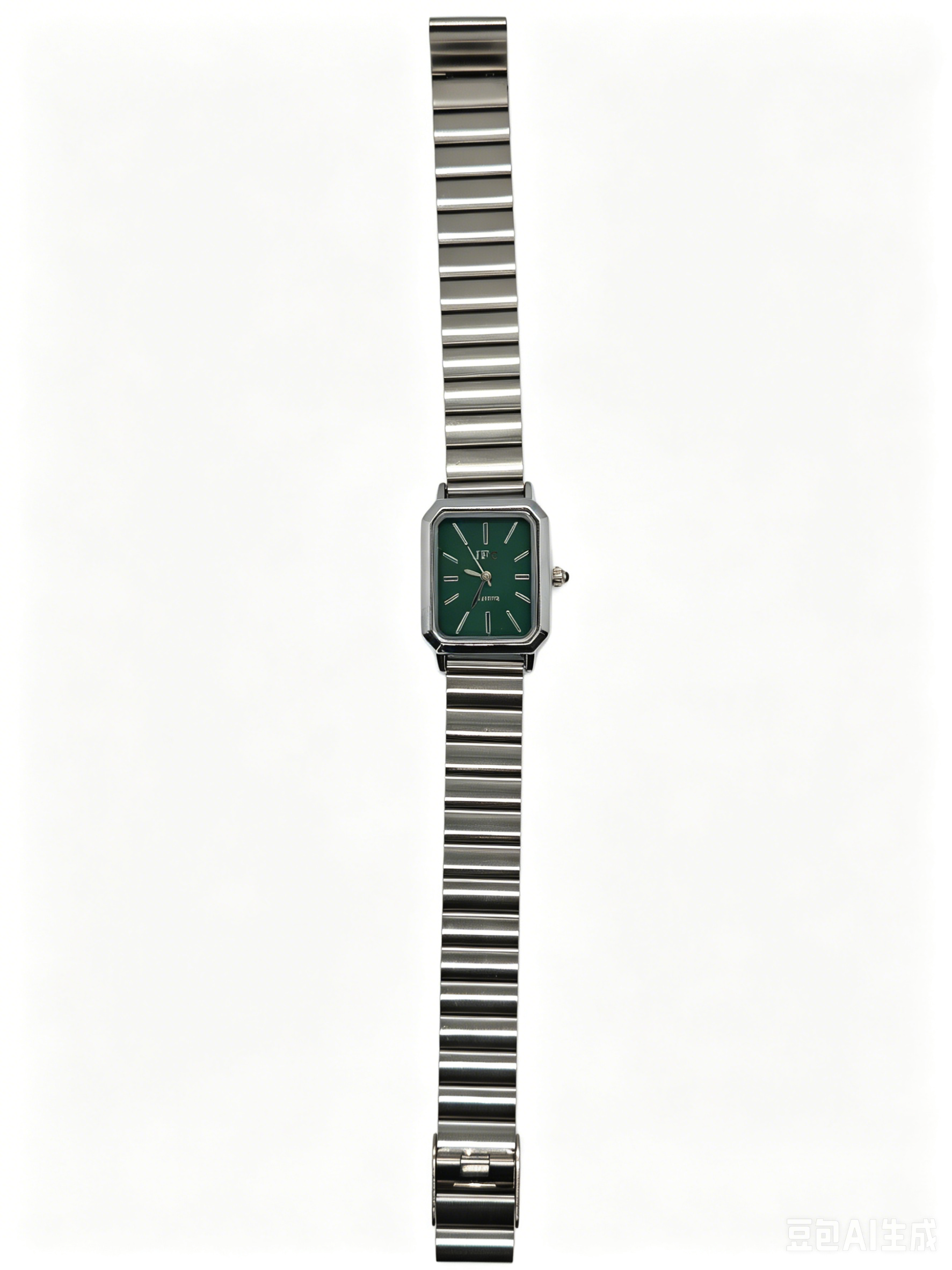 Silver steel band square dial quartz watch from the watch manufacturer, fashionable and trendy classic design, couple clothing accessory watch