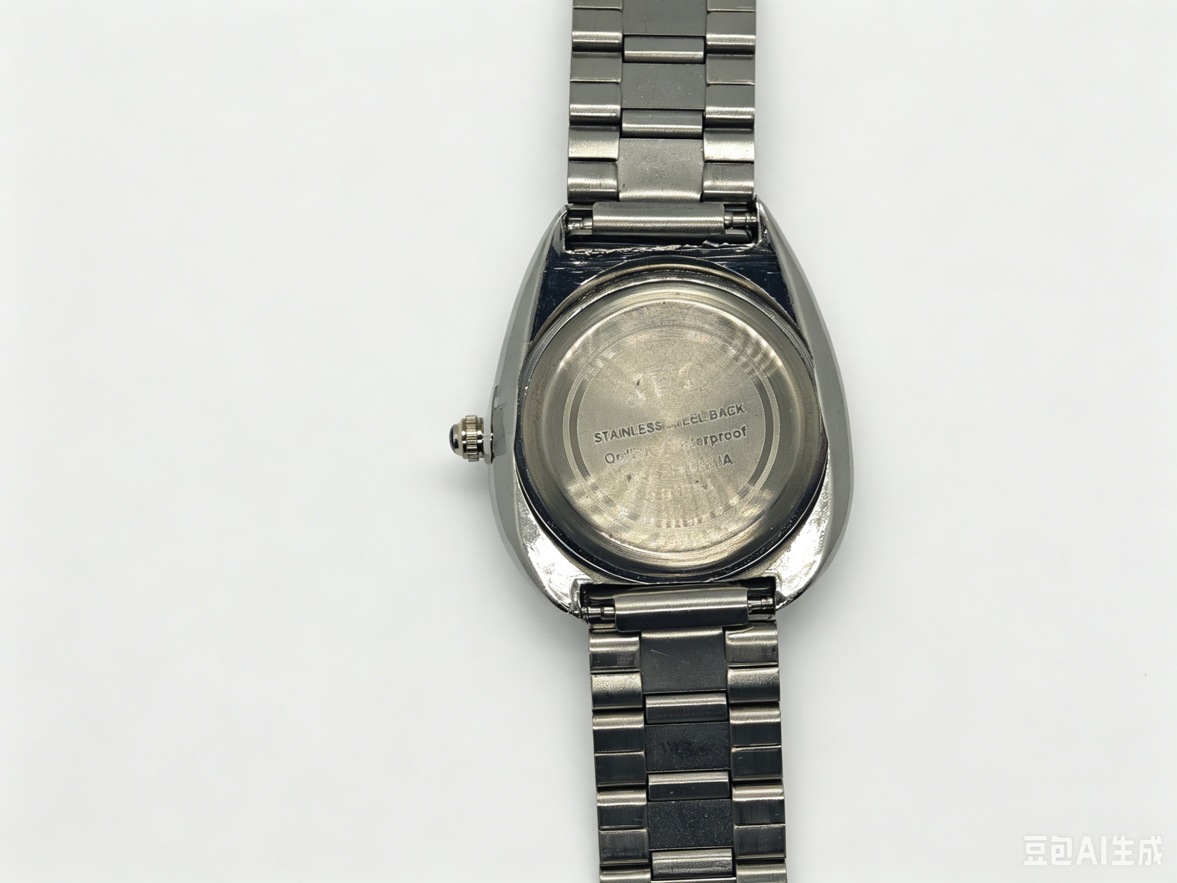 Silver steel band oval two-tone dial quartz watch from the watch manufacturer, fashionable and trendy classic design, couple clothing accessory watch details Picture