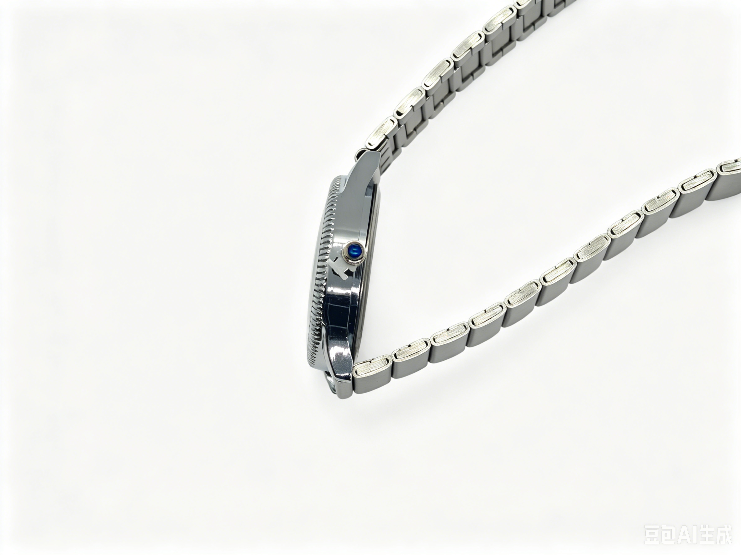 Silver steel band round two-tone dial quartz watch from the watch manufacturer, fashionable and trendy classic design, couple clothing accessory watch Application Scenario