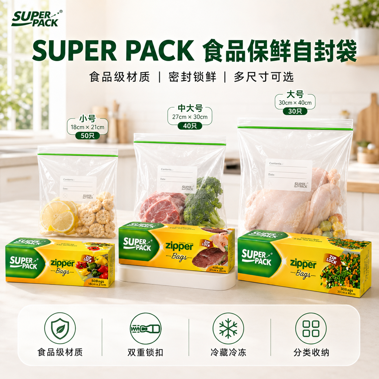 来米国际 “super pack”保鲜袋，高质量