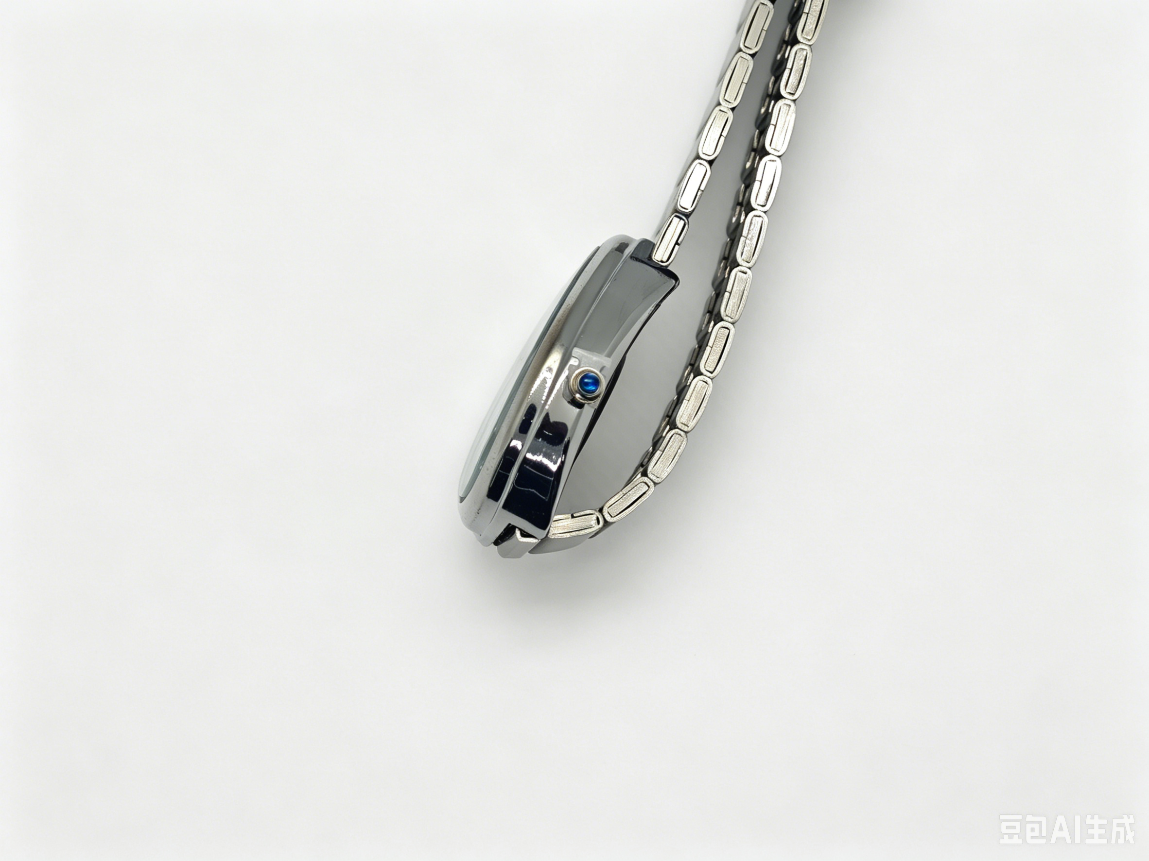 Silver steel band oval two-tone dial quartz watch from the watch manufacturer, fashionable and trendy classic design, couple clothing accessory watch Application Scenario